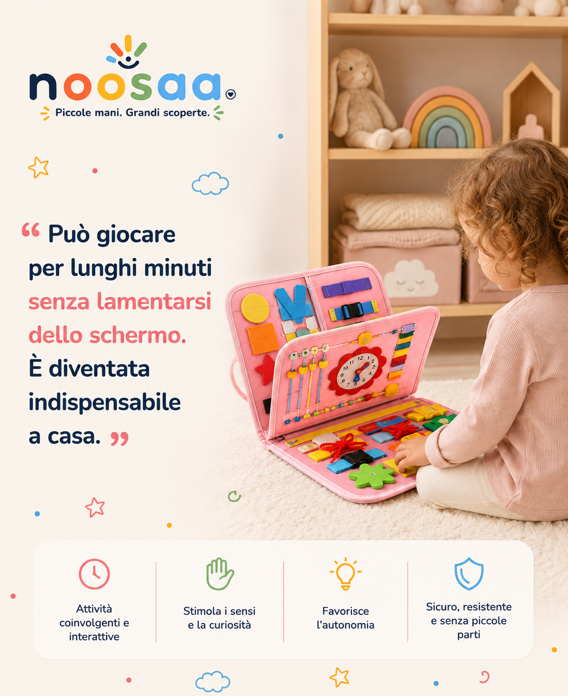 Busy Book Noosaa™ – Il Libro Educativo Senza Schermi