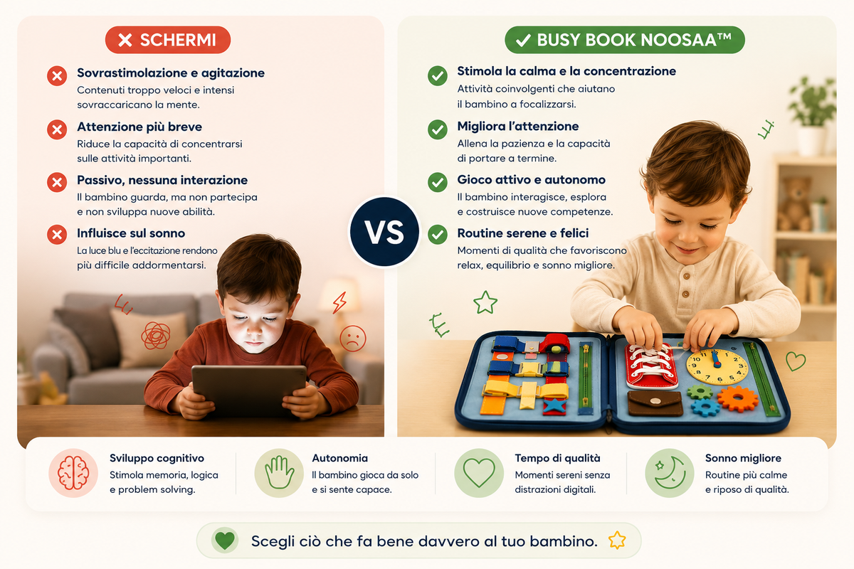 Senza schermi vs Busy Book