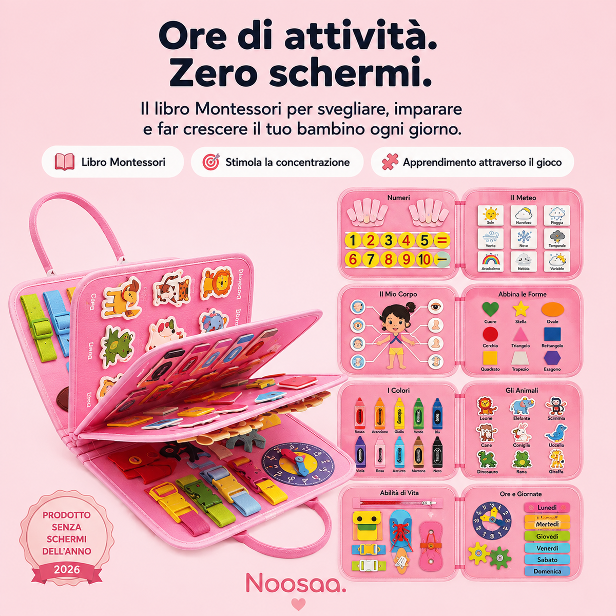 Busy Book Noosaa™ – Il Libro Educativo Senza Schermi