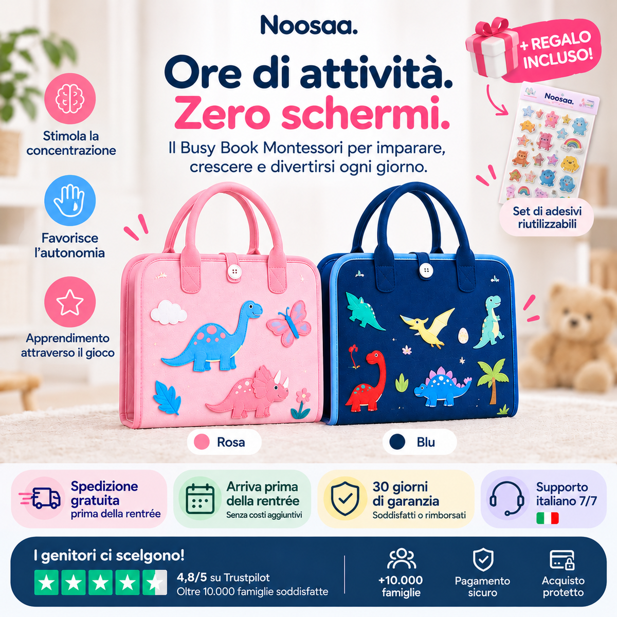 Busy Book Noosaa™ – Il Libro Educativo Senza Schermi